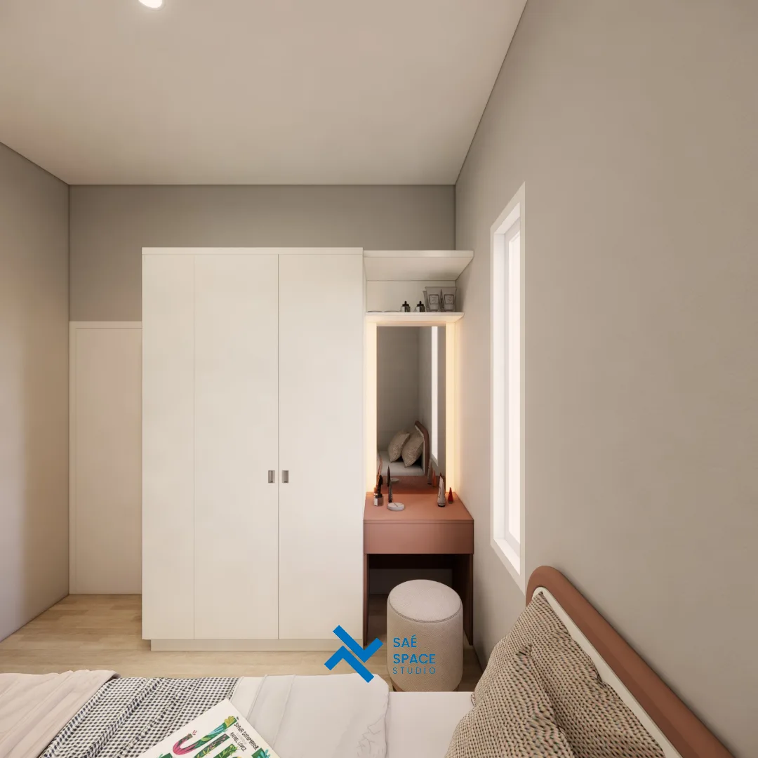Warm Minimalist Bedroom Image 3